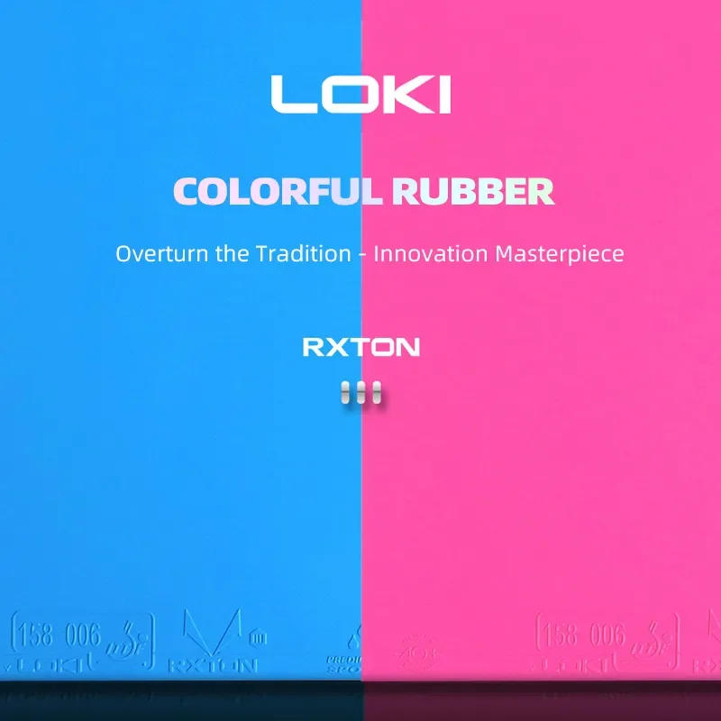 Description Picture 2 of itemOriginal LOKI RXTON 3 Blue Pink Table Tennis Rubber Pimples-in Tacky Ping Pong Rubber with Powerful Elastic Sponge