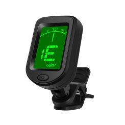 T-02 Guitar Tuner Clip-on Chromatic Digital Tuner LCD Display Mini Size Tuner for Acoustic Guitar Ukulele Violin Tuner Accessory