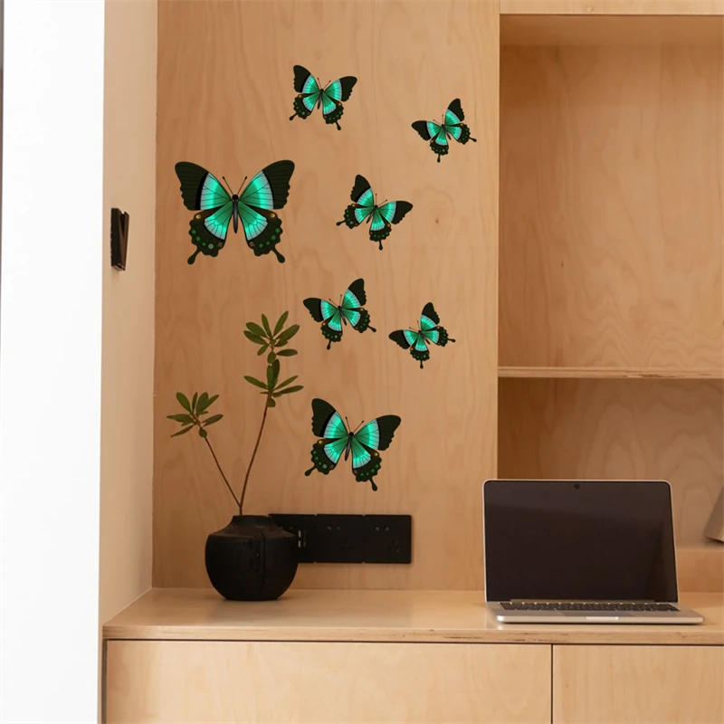 Description Picture 6 of itemWatercolor Luminous Butterfly Wall Stickers For Kids Room Light Switch Panel Decals Home Decor Glow in Dark Butterflies Sticker