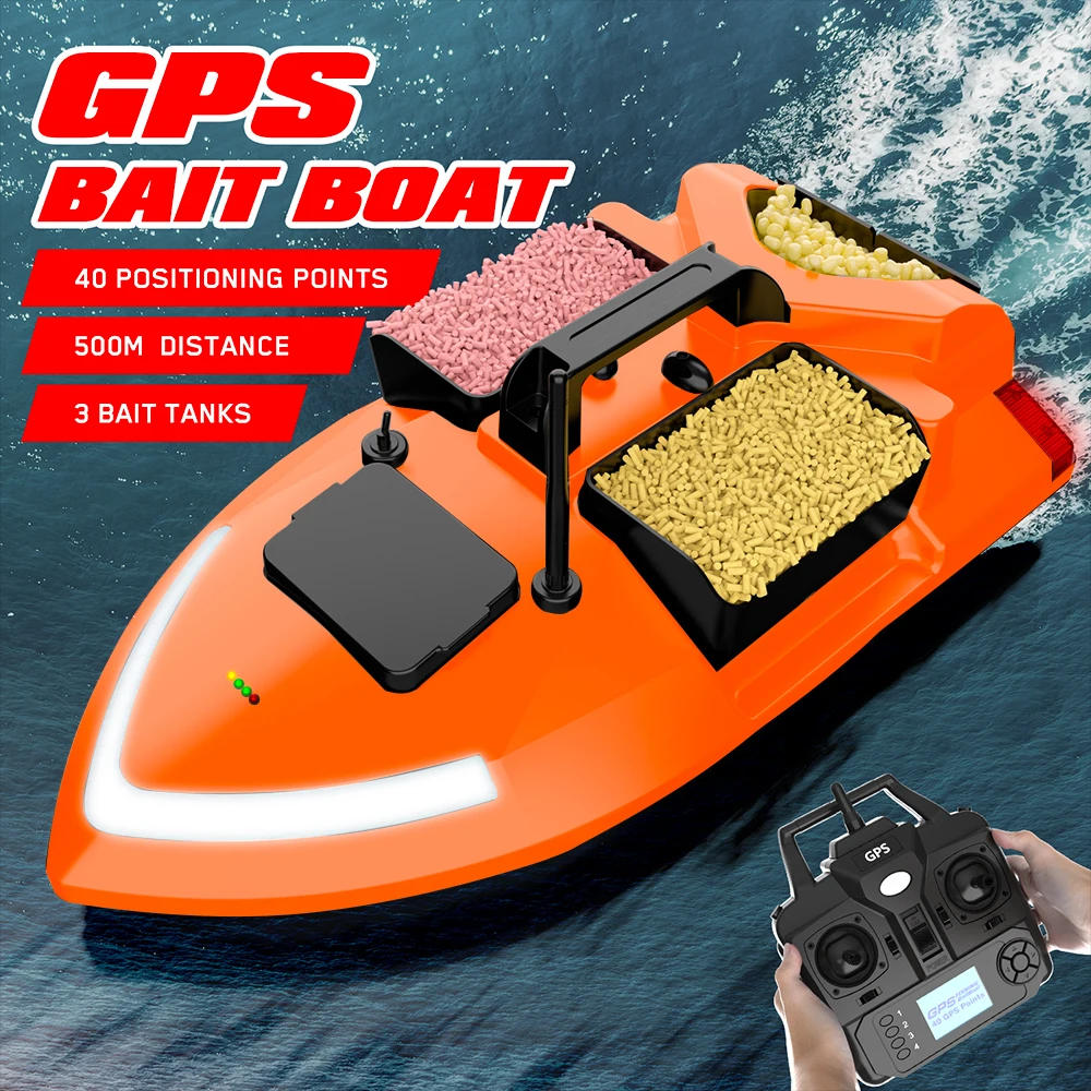 Description Picture 5 of itemMBLN Brand ,40GPS ,RC Fishing Bait Boat,2KG Loading ,500M ,Night Light ,Cruise/Return/Route Correction，One-click return