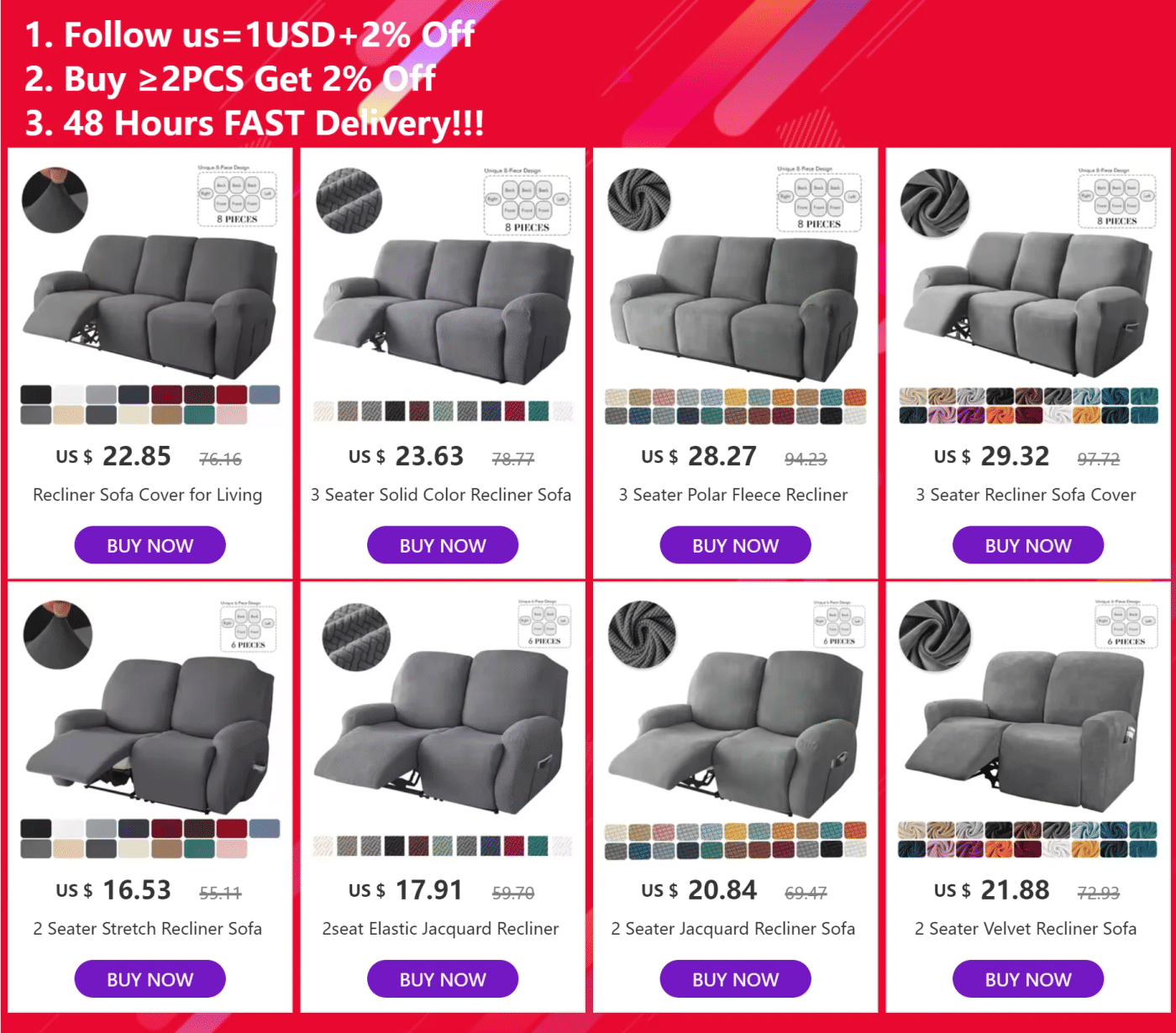 Description Picture 2 of item1 Seater Recliner Sofa Cover Soft Flannel Armchair Case Plush Sofa Cover Non-Slip Relax Lazy Boy Chair Slipcovers Home Decor
