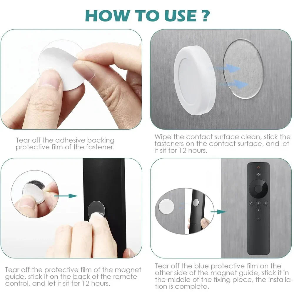 Description Picture 3 of item4PCS Strong Magnetic Hooks Home Office Wall-mounted Remote Control Magnet Holder Keys Anti-Lost Hanging Hanger Organizer Hook
