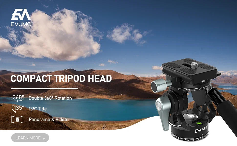 Description Picture 2 of itemMini Hollow Hydraulic Head Tripod Tilt Head Camera Video Head with Handle for Tripod Monopod Arca Q.R Plate for Dslr Camera