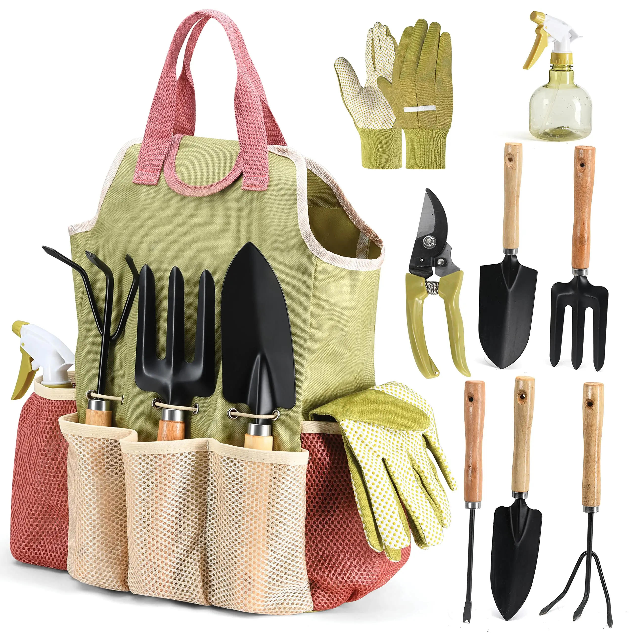 Description Picture 2 of itemComplete Garden Tools 10 Pieces Set, Complete Gardening Tools Kit, Gardening Gifts, Non-Slip Rubber Grip Storage Tote Bags