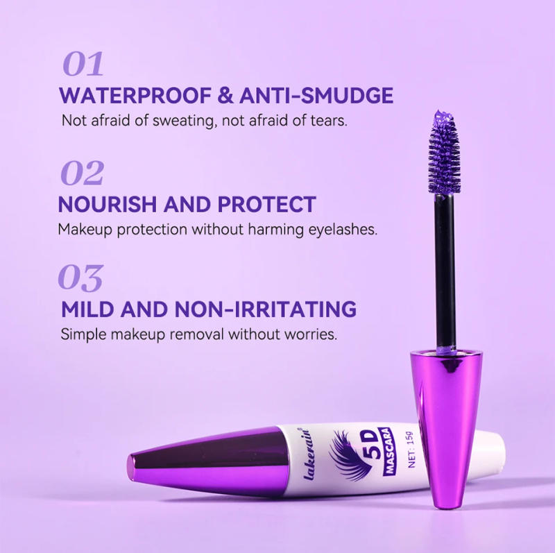 Description Picture 3 of item5D Mascara Waterproof Thickening Lengthening Curling Liquid Fiber Mascara Long-Lasting Curling Eyelash Extension Cosmetics