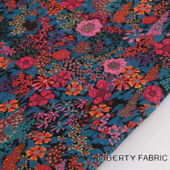 Rose Red Liberty Pattern Digital Printing 80S Cotton Fabric For Sewing Summer Dresses Skirt DIY Hat Material Designer Patchwork