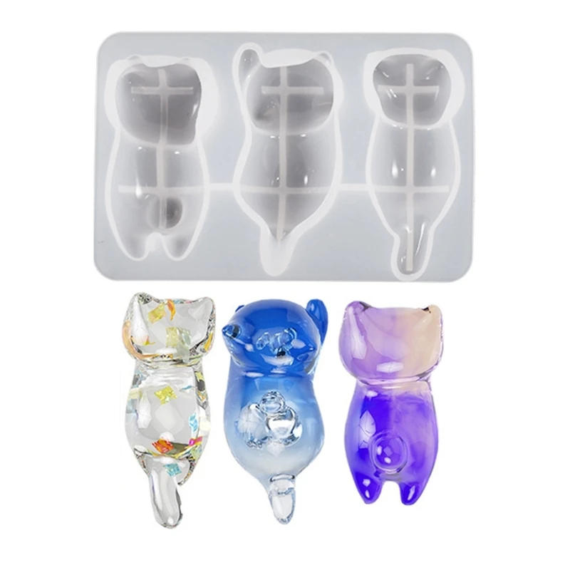 Description Picture 4 of itemPendant Moulds Keychain Molds Clay Mould Cute Cat Shape DIY Jewelry Making Tool Silicone Material Hand Making Tools