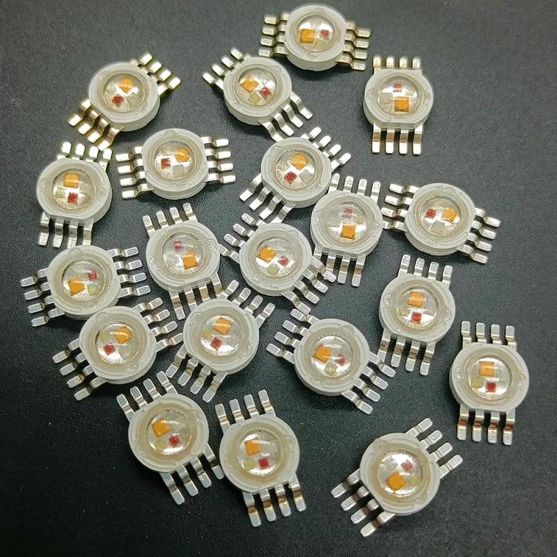 Description Picture 3 of item5-50pcs RGBWW High Power LED Chip 8 pin Molding LED Stage Colorful Light Source Beads