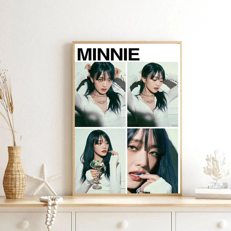Description Picture 4 of itemKpop GIDLE (G)I-DLE Girls poster Minnie Fans Kpop Stage Album Nxde queencard Poster Canvas Print Wall Art House room Decoration