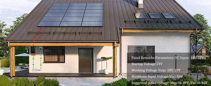 Description Picture 3 of item700W 500W Solar Micro Inverter 18-50VDC Network Injection inverter 600W MPPT On grid Inverters 220V Pure Sine Wave Generator