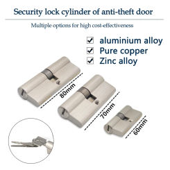 Indoor bedroom doors and windows 60 70 80 mm lock cylinder AB key anti-theft entrance zinc alloy aluminum alloy brass door lock