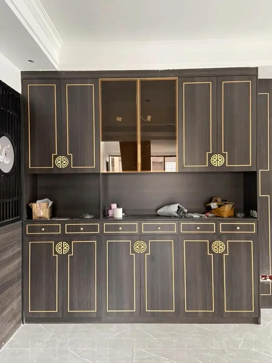 Description Picture 2 of itemChinese Style Cabinet Door Pure Copper Wardrobe Kitchen Handle Brass Round Hollow Drawer Furniture Hardware