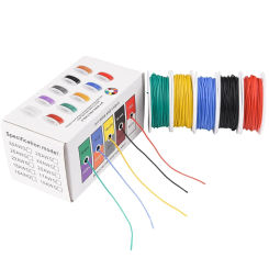 30AWG Silicone Hook up Wire Kit Electrical Tinned Copper Wire,Stranded Wire 5 Colors Flexible 30 Gauge Cable Copper
