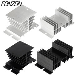 1 Pcs 10A-40A New Type Single-Phase Solid State Relay SSR Aluminum Fin Heat Sink Suitable For SSR-10DA/25DA/40DA