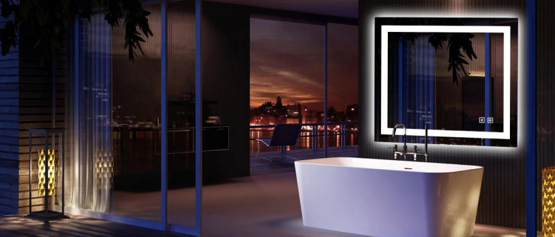 Description Picture 2 of itemLED Mirror for Lighted Bathroom Vanity Mirror for Wall,Double Light Strips,3 Colors,Shatter-Proof,Anti-Fog and Brightness Memory