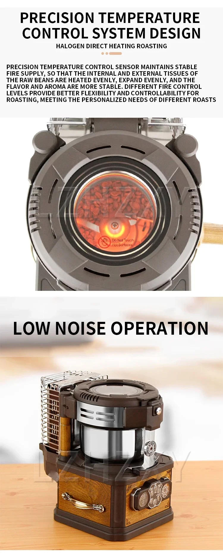 Description Picture 6 of itemCoffee Bean Roaster 150g Container for Roasted Beans Precise Temperature Control 110-240V For Household Commercial Roaster