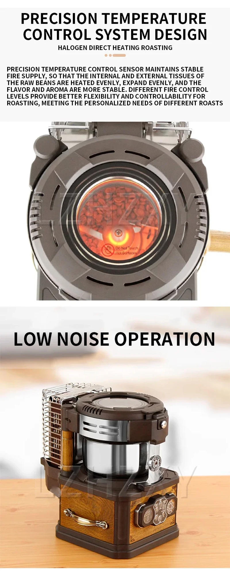 Description Picture 6 of itemCoffee Bean Roaster 150g Container for Roasted Beans Precise Temperature Control 110-240V For Household Commercial Roaster