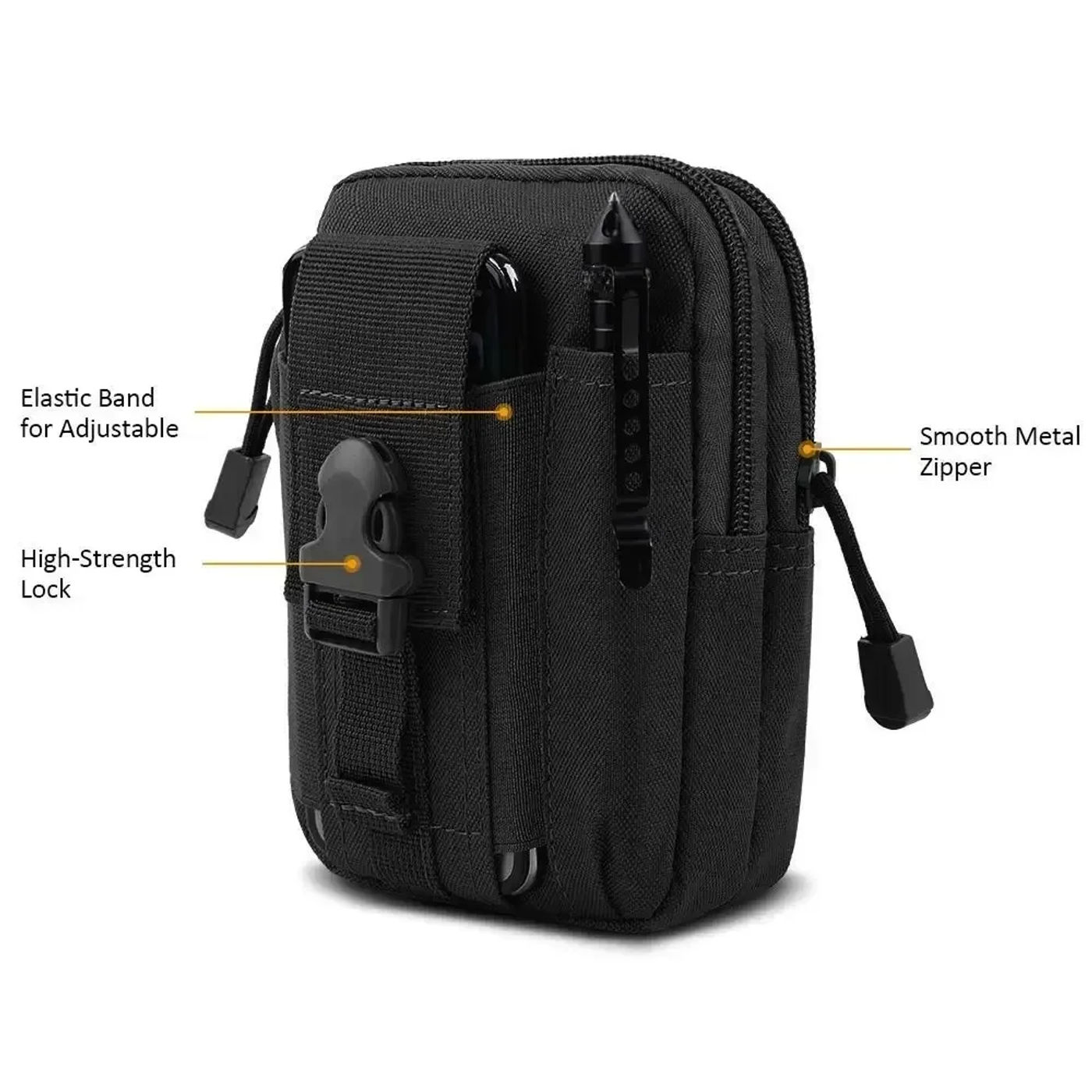 Description Picture 6 of itemB2 Men's Versatile Waist Pack Small Pocket Portable Survival Kit for Outdoor Sports Travel Camping and Hunting