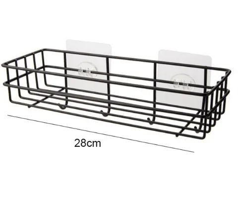Description Picture 3 of itemJapanese-style wrought iron bathroom shelf wall-mounted shower gel storage rack toilet free punch toiletry stand