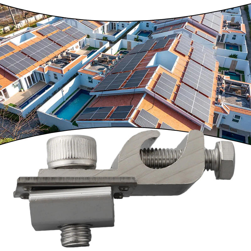 Description Picture 2 of itemSolar Panel Mounting Bracket Clamps Ground Lugs Fasteners Photovoltaic Support Home Improvement Solar Part For Automobiles Ships