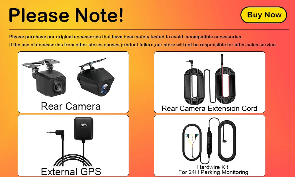 Description Picture 3 of itemAprilboy V9 Car Dash Cam 4K Built-in Smart Driving ADAS BSD WiFi G-Sensor with APP Control Night Vision 24 Hours Parking Monitor