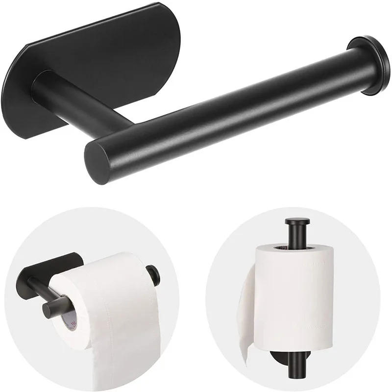 Description Picture 3 of itemStainless Steel Paper Towel Holder Self Adhesive Toilet Roll Paper Holder No Punching Kitchen Bathroom Lengthen Storage Rack