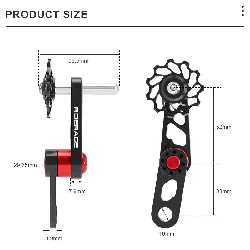 Description Picture 3 of itemBicycle Single Speed Chain Tensioner Rear Derailleur Aluminum Alloy MTB Bike Chain Stabilizer Chain Guide Cycling Accessories