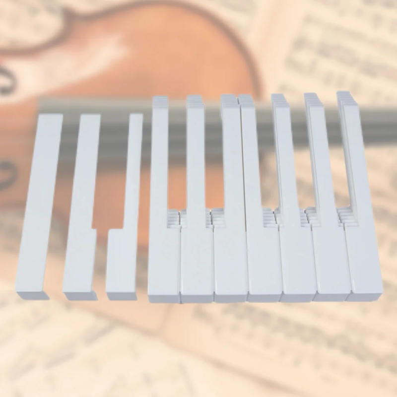 Description Picture 5 of item52pcs Pianos Key Tops White ABS Plastic DIY Pianos Keytop with Fronts Professional Replacement Parts Keyboard Instrument Parts