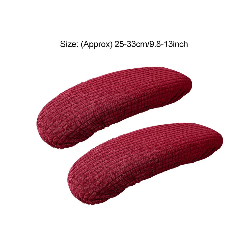 Description Picture 2 of item1pair Office Chair Armrest Cover Removable Elastic Washable Waterproof Fabric Elastic Half Pack for Office Chair Armrest Cheap