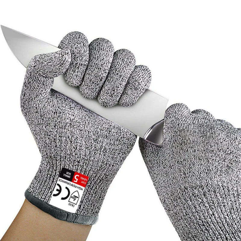Description Picture 6 of item1 Pair Grade Level 5 Cut-resistant Gloves Anti Cutting Safety Gloves for Kitchen Garden Woodworking Construction Gardening