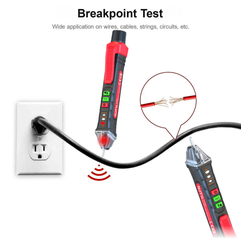 Description Picture 4 of itemNJTY T-03 Circuit Breaker Finders Electrical Instrument Breakpoints Detector Live Wire Checking Socket Testor Laser Voltage Pen