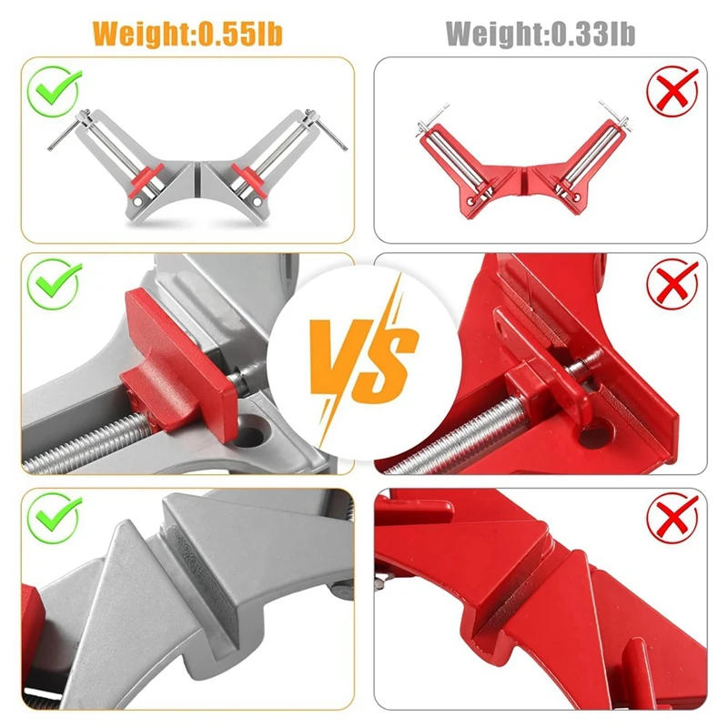 Description Picture 5 of item4Pcs Corner Clamp Right Angle Clamp 90 Degree Clamps For Woodworking, Photo Framing,Drawers,Glass Holder Easy Install