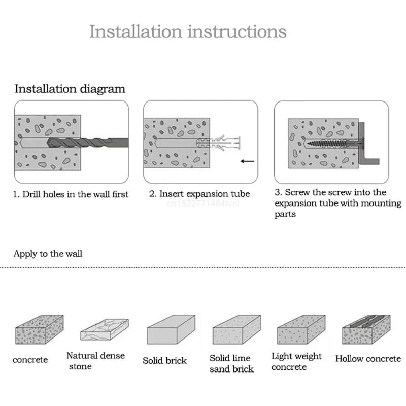 Description Picture 3 of item10-50pc Plastic expansion pipe M6 M8 M10 L=30-100mm rubber plug plastic pipe nylon column expansion screw anchor plug wall plugs