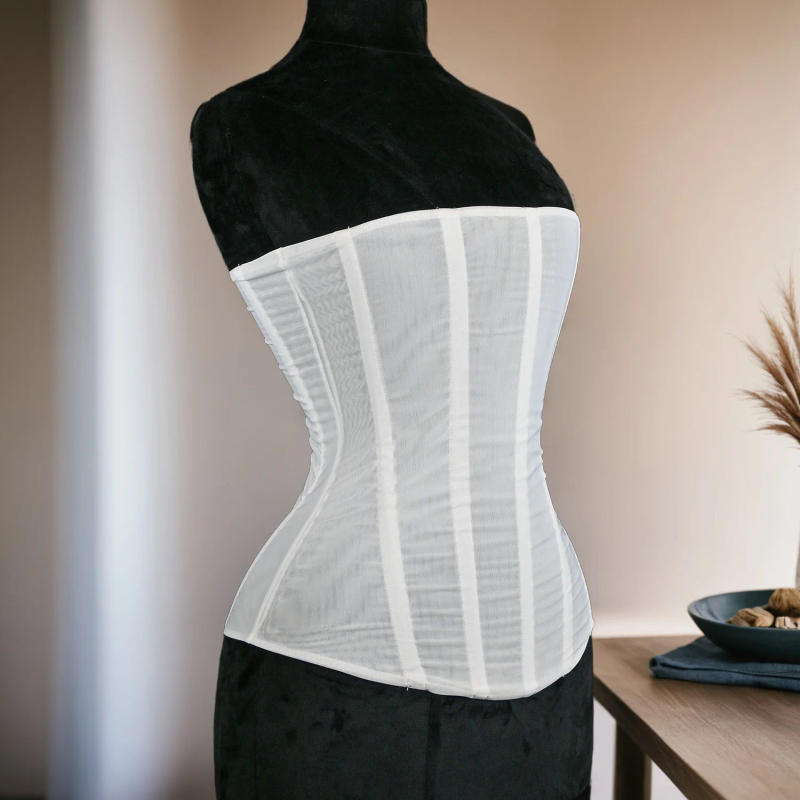 Description Picture 4 of itemWomen Tight Corset Bustier Overbust Quality Mesh Bodices With Zipper Shaping Tops Breathable Elastic Waist Trainer