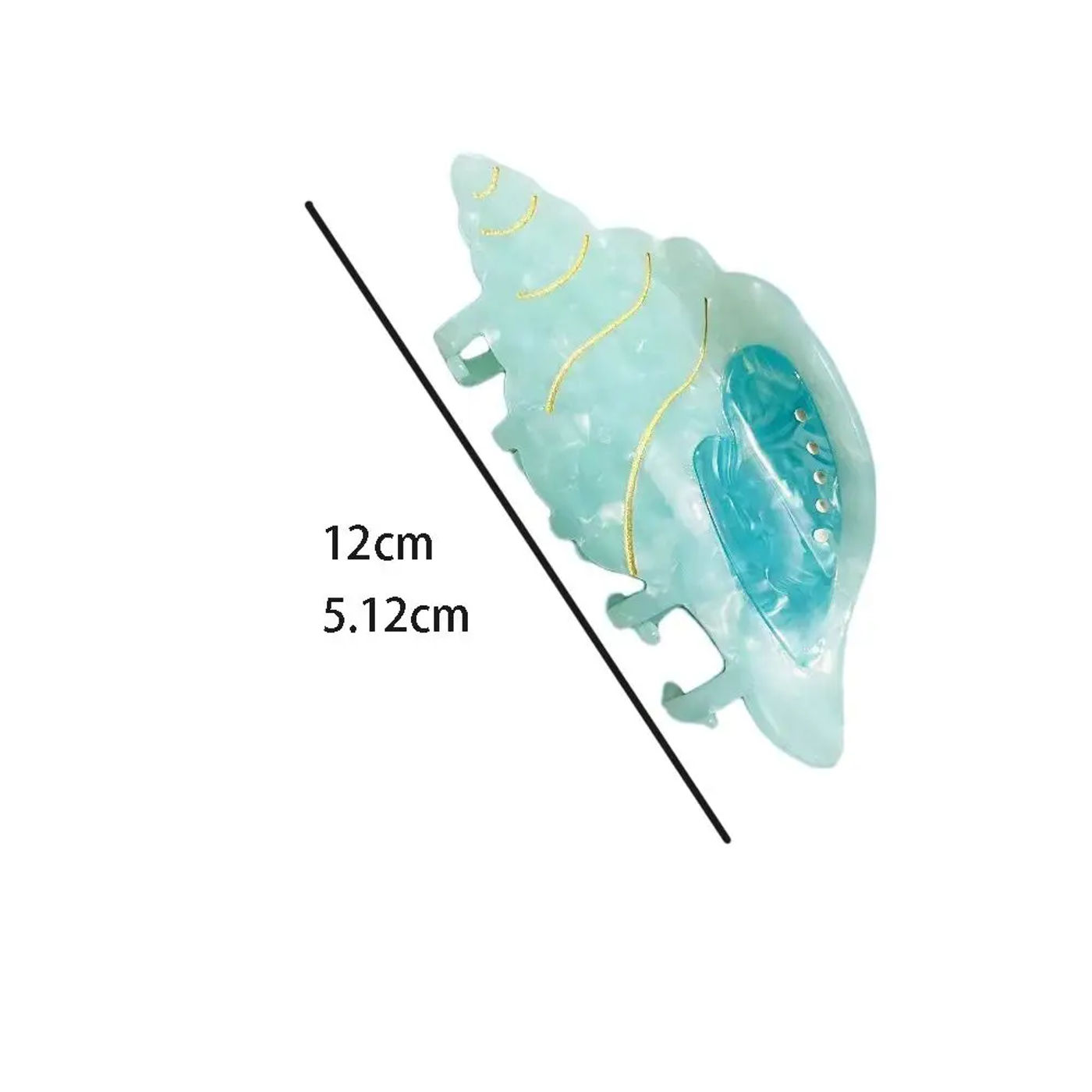 Description Picture 3 of itemHeart Acetate Hair Claw Hairgrip Zircon Geometric Shell Shark Clip Korean Style Conch Women Barrettes Girls