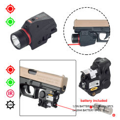 Mini LED Flashlight Green Red Lasers Sight For Compact Pistol Glock 17 19 Pistol Gun Light Weapon Scout Light 20mm Pictinny Rail