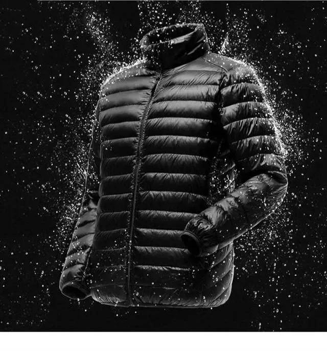 Description Picture 5 of itemMen Spring Jacket Ultra Light Thin 90% White Duck Down Jackets Casual Portable Spring Coat for Men Down Parkas Size M-5XL