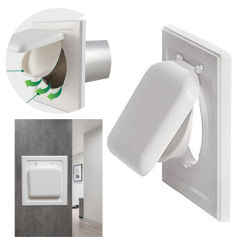 Dual Door Dryer Vent Cover with Screws Dryer Exhaust Vent Cover Easy Installation House Vent Covers Exterior Safe for Dryer