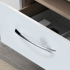 Zinc Alloy Drawer Door Pull Handle Furniture Cabinet Silver Chrome Shiny Polishing Kitchen Cupboard Wardrobe Dresser Closet Knob