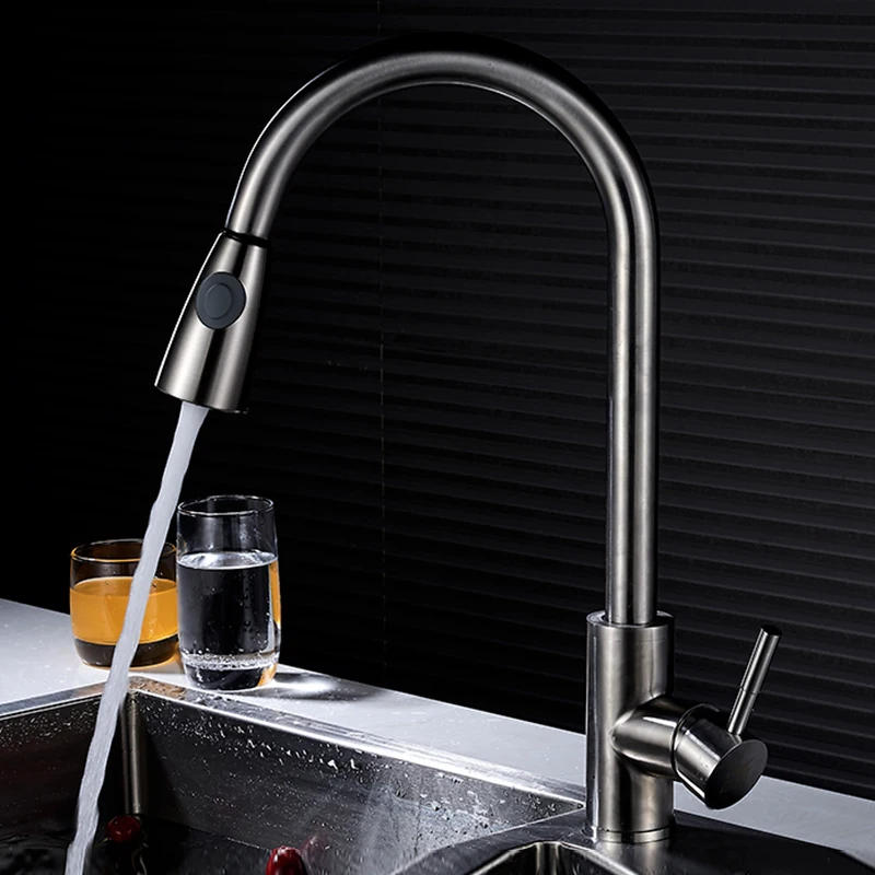 Description Picture 6 of item304 stainless steel kitchen faucet household all-copper vegetable basin faucet hot and cold sinkbowwash수도꼭지 смеситель для ванной