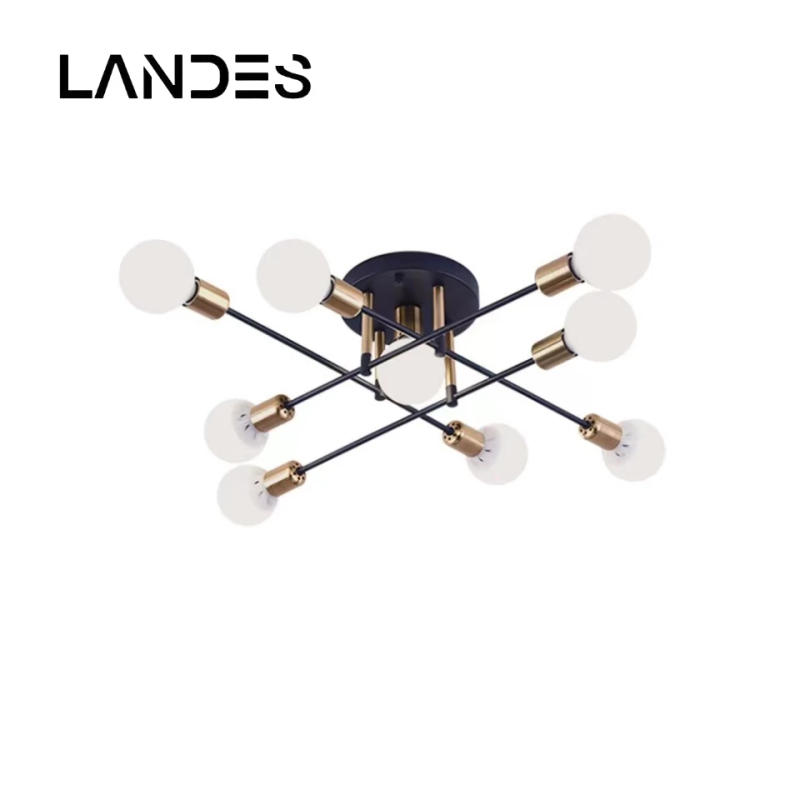 Description Picture 2 of itemVintage Adjustable Interior Indoor Home Living Room Bedroom Kitchen Island Minimalist Decorative Black Iron Ceiling Lights