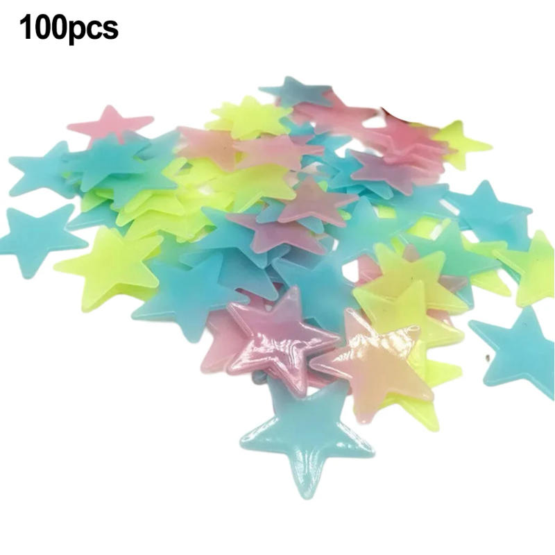 Description Picture 5 of item100pieces Glow In The Dark Stars Night Light Wall Stickers Decal Kids Room Home Personalized Home Decoration Household DIY PART