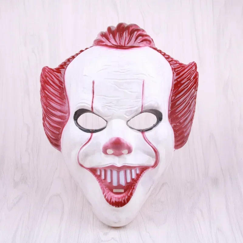 Description Picture 5 of itemHalloween Terrifying Clown Ghost Full Face Hot Mask Cosplay Wig Fur Horror Small Clown Mask Adult Frightening Party Costume Prop