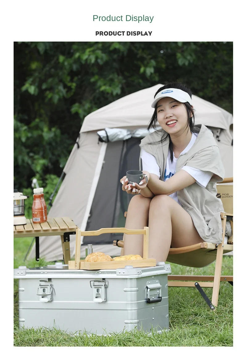 Description Picture 5 of item30-80L Camping Picnic Travel Aluminum Alloy Large Capacity Box Accessories Storage Bag Hiking Accessories Outdoor Storage