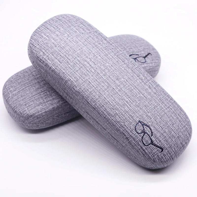 Description Picture 5 of itemMyopia Glasses Sunglasses Case Linen Grain Hard Kit Holder Metal Reading Glasses Case For Men And Women PU Leather Eyeglass Box