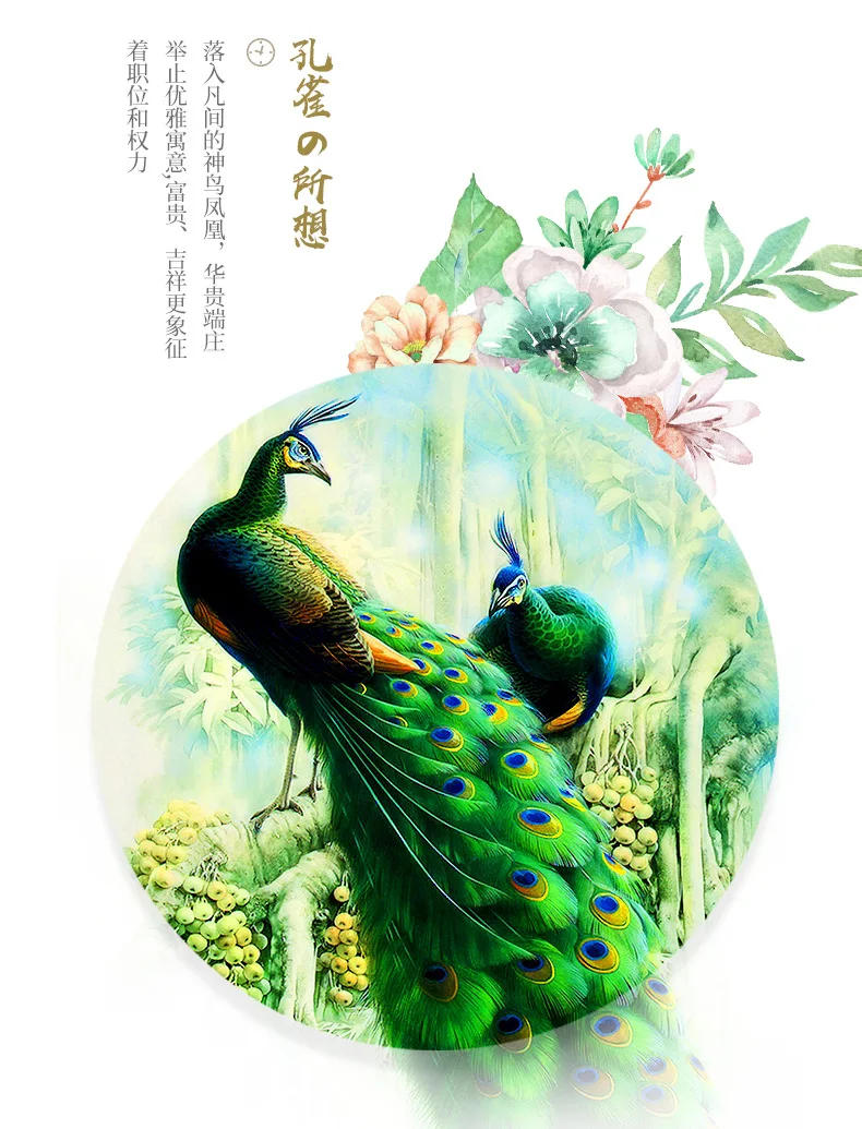 Description Picture 3 of itemModern Design Wall Clock Luxury Gold Peacock Quiet Wall Clocks Vintage Office Relogio De Parede Para Cozinha Home Accessories