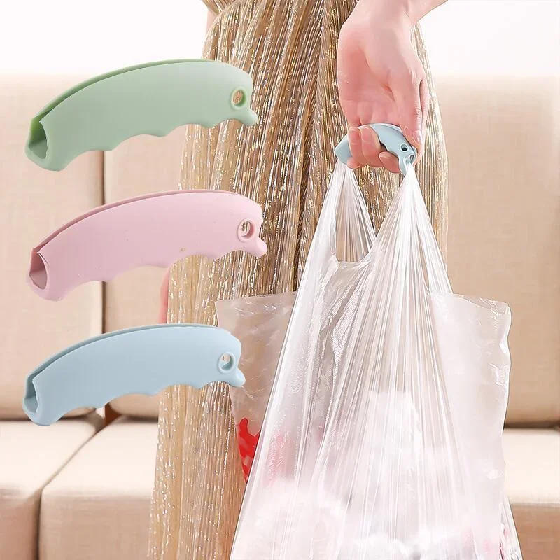 Description Picture 2 of itemComfortable Portable Silicone Mention Dish For Shopping Bag to Protect Hands Trip Grocery Bag Holder Clips Handle Carrier