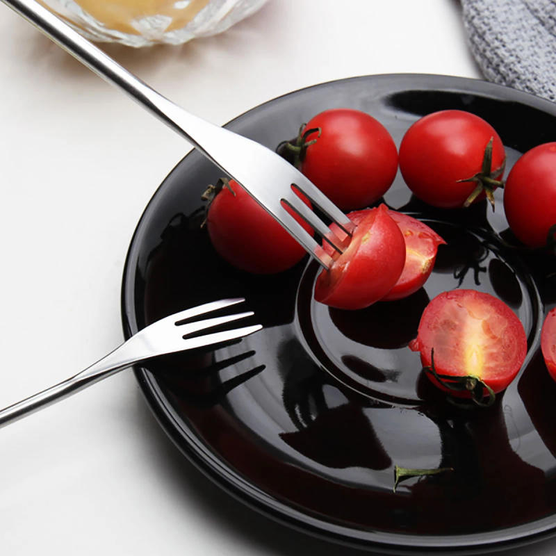 Description Picture 4 of item6pcs Stainless Steel Fruit Fork Set Cheese Hot Pot Fork Dessert Cake Fork Cream Salad Fork Kitchen Restaurant Gadget