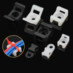 30~100pcs Saddle Cable ties base mount holder Wire Fixing Clamp Screw Holes mounter Cable and Wire management cable organizer