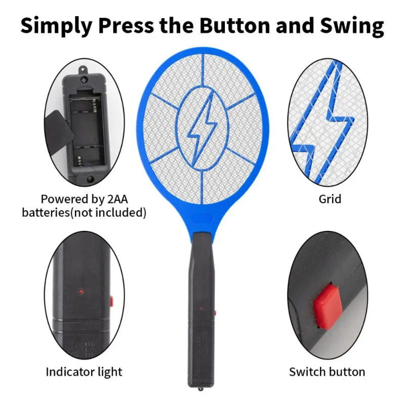 Description Picture 3 of itemProfessional Mosquito Killer Cordless Battery Power Electric Fly Mosquito Swatter Bug Zapper Stun Swatter Useful Electric Racket